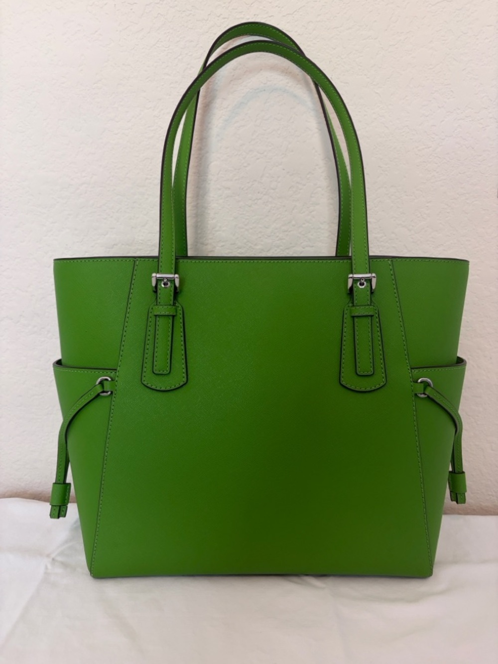 Michael Kors Green Saffiano Leather Tote - Picture 4 of 5
